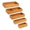 Mind Reader 5-Piece Bamboo Drawer Organizer Set, Stackable Storage Trays for Kitchen, Bathroom, Office, Makeup & Jewelry, Rayon from Bamboo, Brown